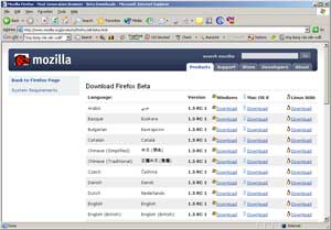 Firefox 1.5 RC1 đã có thể tự động cập nhật