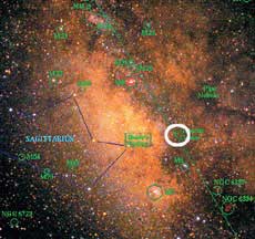 Phát hiện hố đen lớn ở chòm sao Nhân mã