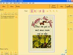 Làm thiệp chúc Tết bằng Halkmark Card Studio
