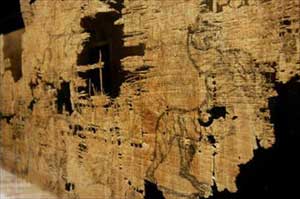Trưng bày bản đồ cổ nhất phương Tây được vẽ trên giấy papyrus