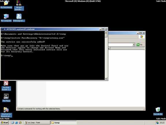 Khôi phục mật khẩu Admin Domain Controller trên Windows 2003 Server