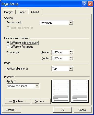 MS Word: Tạo tiêu đề trang (Header) và chân trang (Footer)