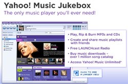 Bộ mặt mới của dịch vụ nhạc trực tuyến Yahoo