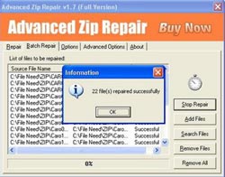Sửa lỗi file nén Zip bằng “Advanced Zip Repair”