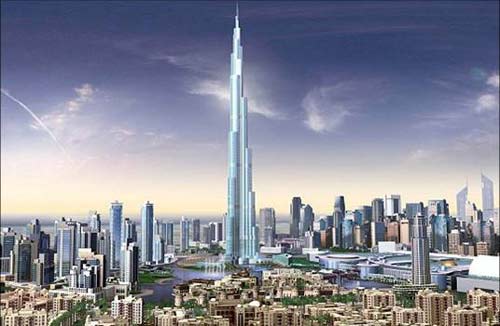 Tòa tháp cao nhất thế giới đang thành hình