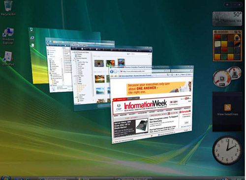 Windows Vista Ulimate, một tuần trước khi phát hành
