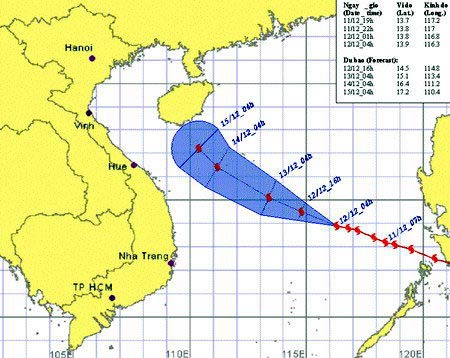 Việt Nam có thể chỉ bị ảnh hưởng hoàn lưu bão