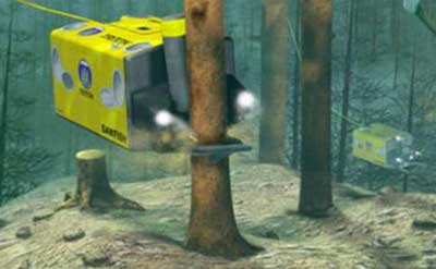 Robot cưa gỗ dưới nước