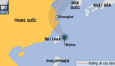 Siêu bão đánh vào miền đông Trung Quốc