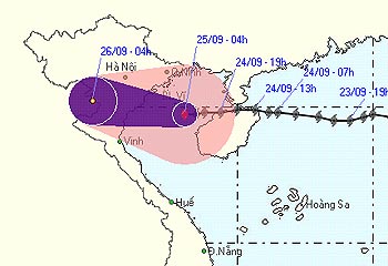 Bão sắp đổ bộ vào Thái Bình - Thanh Hóa