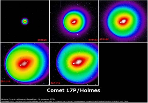 Phát hiện mới về sao chổi bí hiểm 17P/Holmes