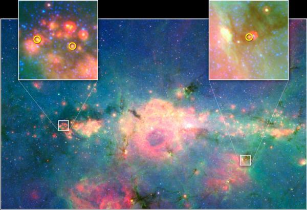 Phát hiện những ngôi sao mới sinh tại trung tâm thiên hà