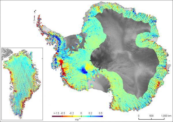 Tan chảy băng vùng đảo Greenland và Nam Cực 