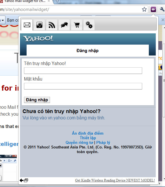 Truy cập Yahoo! Mail và các dịch vụ trên Google Chrome