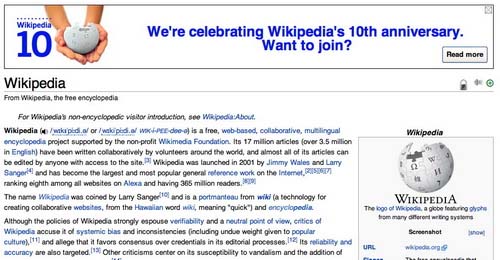 Wikipedia lên 10 và những vụ lừa thế kỷ