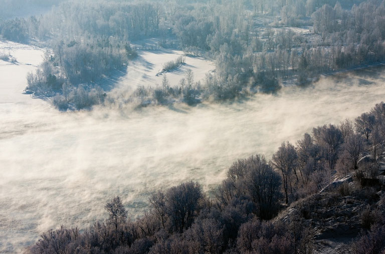 Băng tuyết lạnh giá tại Krasnoyarsk 