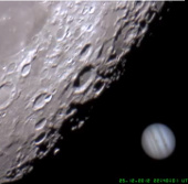 Video: Mặt trăng "ăn" sao Mộc