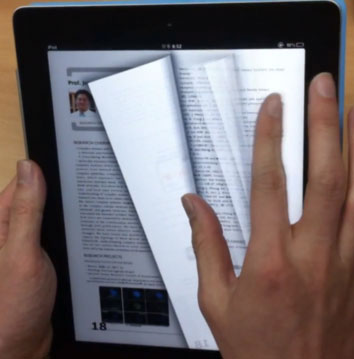 Sách điện tử lật được trang như sách giấy
