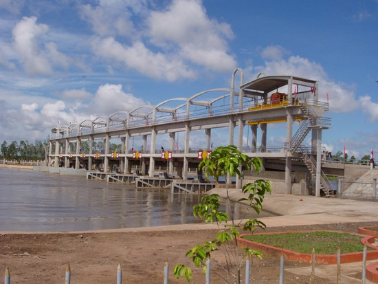 Nước mặn xâm nhập sâu trong mùa khô năm 2013