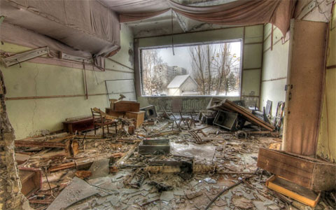 Thành phố ma hoang tàn gần Chernobyl