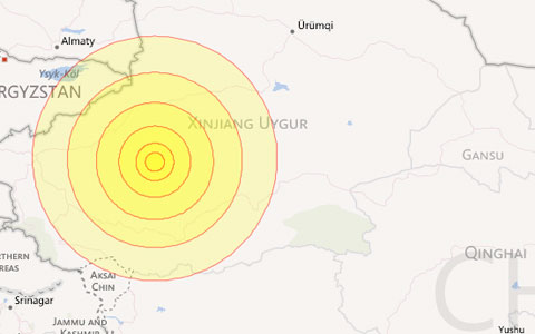 Động đất mạnh ở tây bắc Trung Quốc