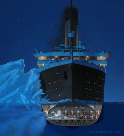 Chìm của Titanic Illustration của nghệ: Hình minh họa có sẵn 237232216 |  Shutterstock