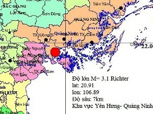 Động đất tại tỉnh Quảng Ninh