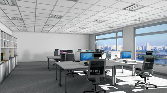 So với nhân viên trong phòng kín, nhân viên làm việc trong văn phòng có cửa sổ nhận được nhiều hơn 173% ánh sáng mặt trời Ánh sáng có lợi cho sức khỏe của dân văn phòng