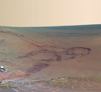 Cận cảnh miệng núi lửa lớn nhất trên sao Hỏa 