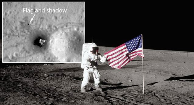 Cờ Mỹ vẫn đứng trên mặt trăng sau 40 năm