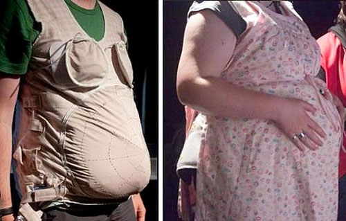 Áo khoác học làm “bà bầu” cho đàn ông