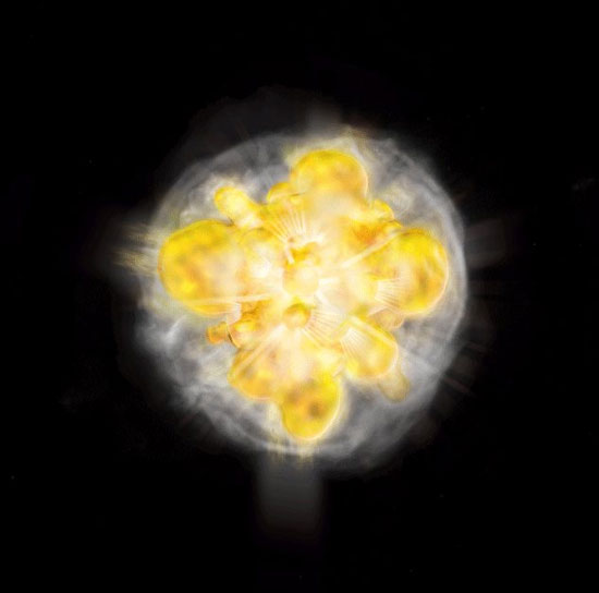 Lần đầu tiên xác định hình dạng siêu tân tinh