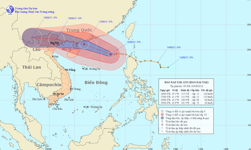 Bão Kai-Tak tăng mạnh, hướng vào Cao Bằng - Lạng Sơn