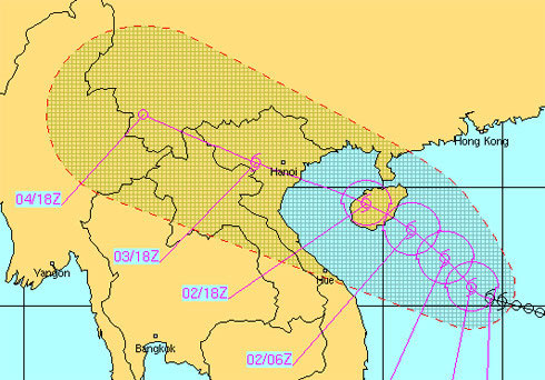 Bão Jebi tăng cấp trên biển Đông