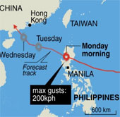 Siêu bão Utor đổ bộ Philippines, 1 người chết, 23 người mất tích