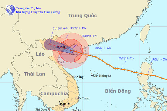 Trưa nay, bão Nesat đổ bộ Quảng Ninh - Nam Định