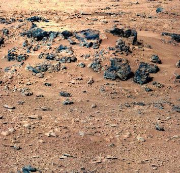 Robot Curiosity phân tích cát trên sao Hỏa