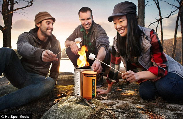 Bếp lò có thể sạc pin điện thoại di động