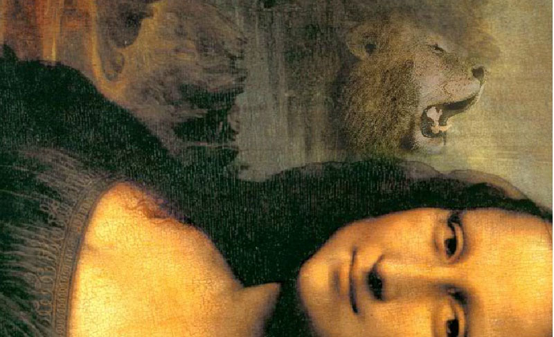 Tìm thấy ảnh động vật trong bức họa Mona Lisa