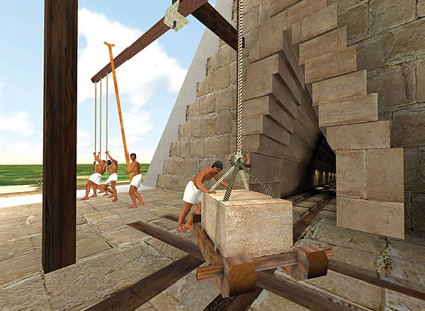 Cách người Ai Cập cổ đại vận chuyển đá để xây dựng Kim tự tháp.