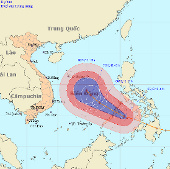 Siêu bão Bopha có thể ảnh hưởng Đà Nẵng - Vũng Tàu