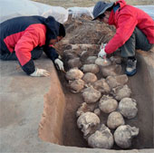 Tìm thấy 80 hộp sọ trong thành phố đồ đá ở Trung Quốc