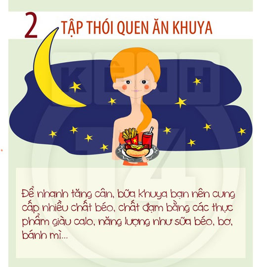 Tập tành thói quen giúp người gầy 