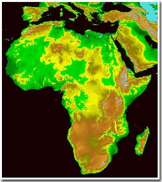 Africa Relief Map 