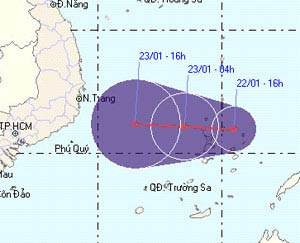 Lại xuất hiện áp thấp nhiệt đới trái mùa