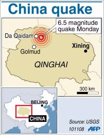 Động đất mạnh tại Trung Quốc