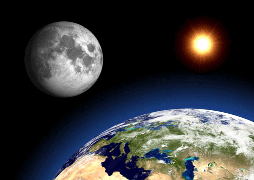 Lực hấp dẫn Trái Đất khiến Mặt Trăng biến dạng