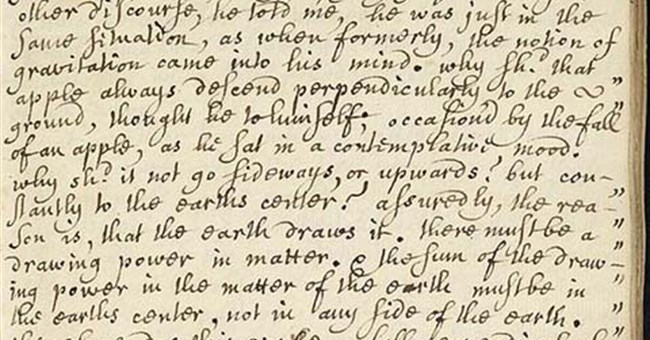 Công bố bằng chứng về việc quả táo rơi trúng đầu Newton