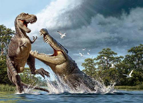 Cá sấu ăn thịt khủng long