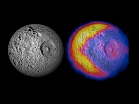 Pac-man xuất hiện trên mặt trăng của Sao Thổ